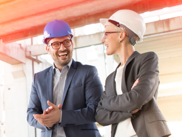 Construction Professionals at a Hospital Construction Site